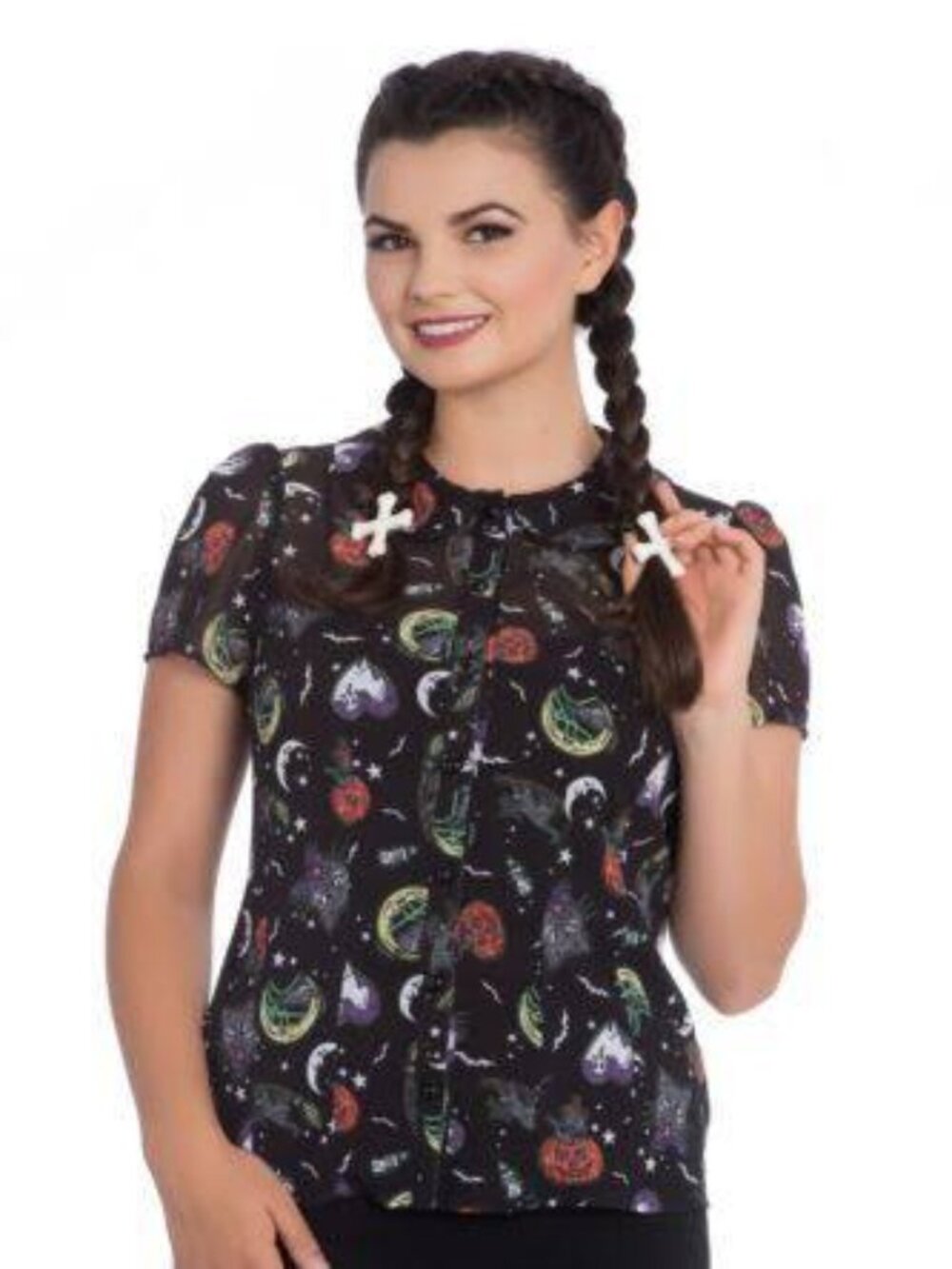 Hell Bunny Salem Blouse Halloween Witchy 2XL